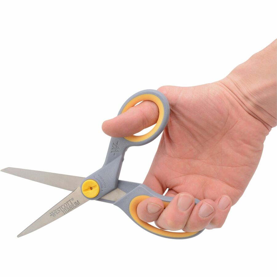 Westcott 8" Straight Soft Handle Titanium-Bonded Glide Scissors