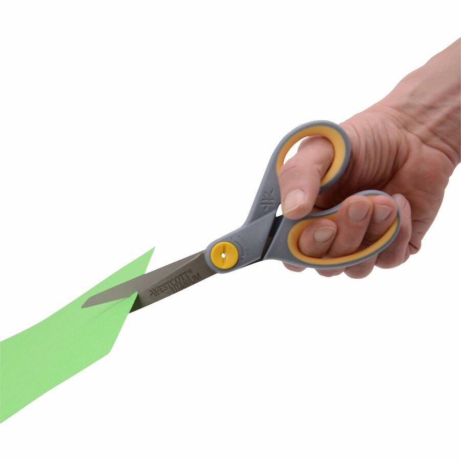 Westcott 8" Straight Soft Handle Titanium-Bonded Glide Scissors