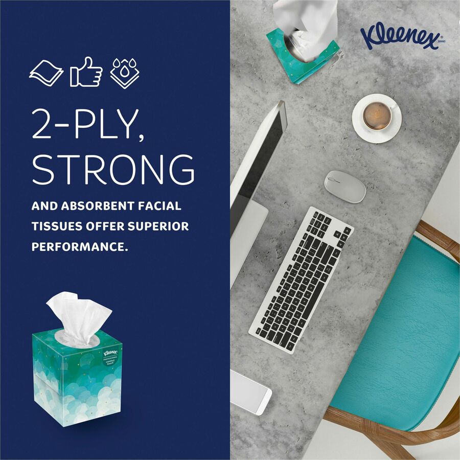 Kleenex Professional Facial Tissue Cube — 2-Ply, 95 Sheets