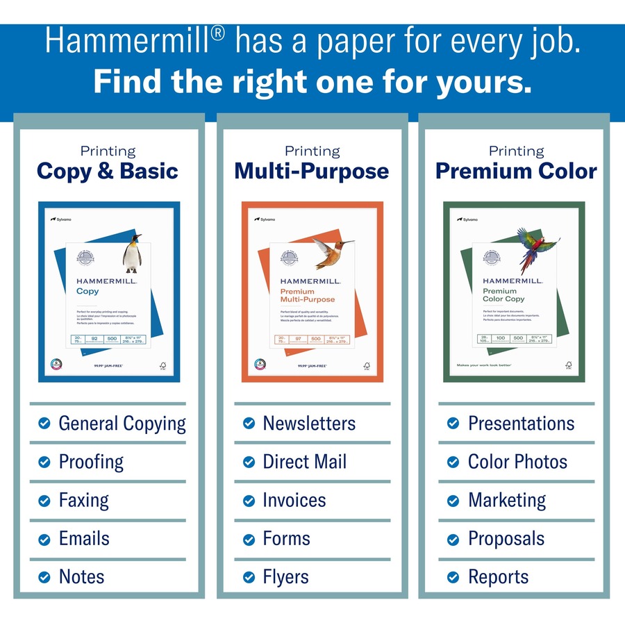 Hammermill Premium Color Copy Digital Paper - White - 500-Pack