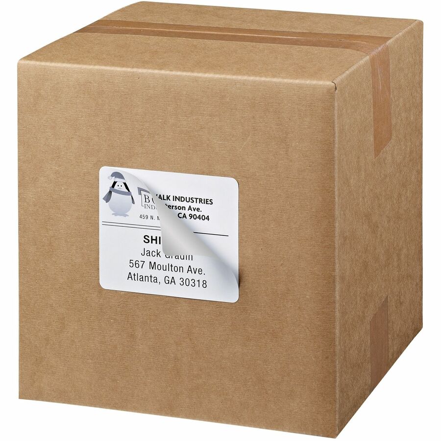 Avery® White Rectangle Labels with Sure Feed„¢ Technology 3-1/3" x 4" ,for Laser and Inkjet Printers