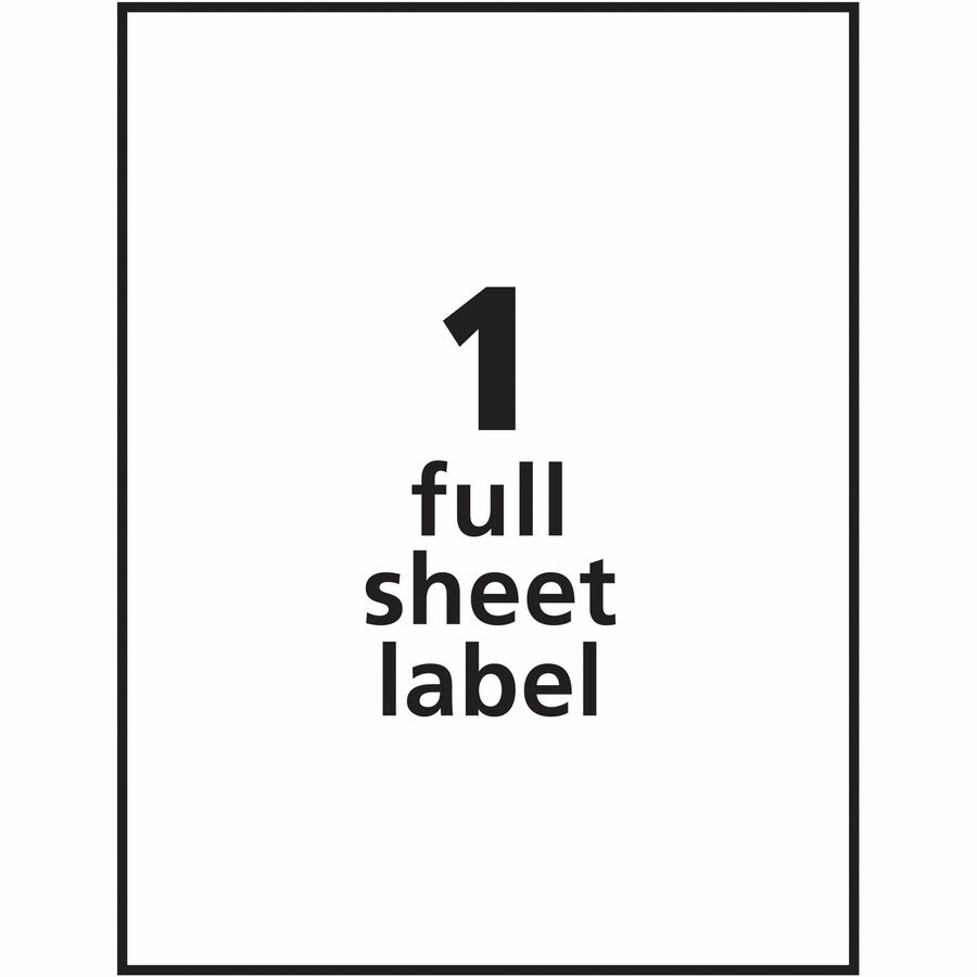 Avery® White Rectangle LabelsTrueBlock®, 8-1/2" x 11" , Permanent Adhesive, for Laser and Inkjet Printers
