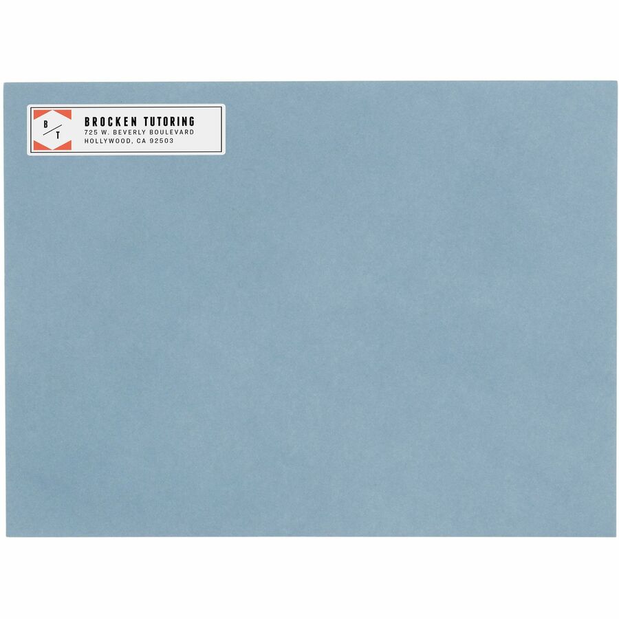 Avery&reg; White Rectangle Labels with Sure Feed&trade; Technology,Easy Peel&reg;, 1/2" x 1-3/4" , for Laser and Inkjet Printers - 8000 / Box