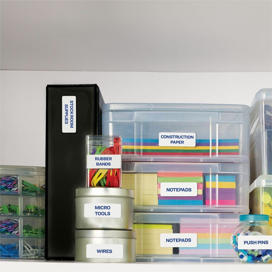 Avery&reg; White Rectangle Labels with Sure Feed&trade; Technology,Easy Peel&reg;, 1/2" x 1-3/4" , for Laser and Inkjet Printers - 8000 / Box