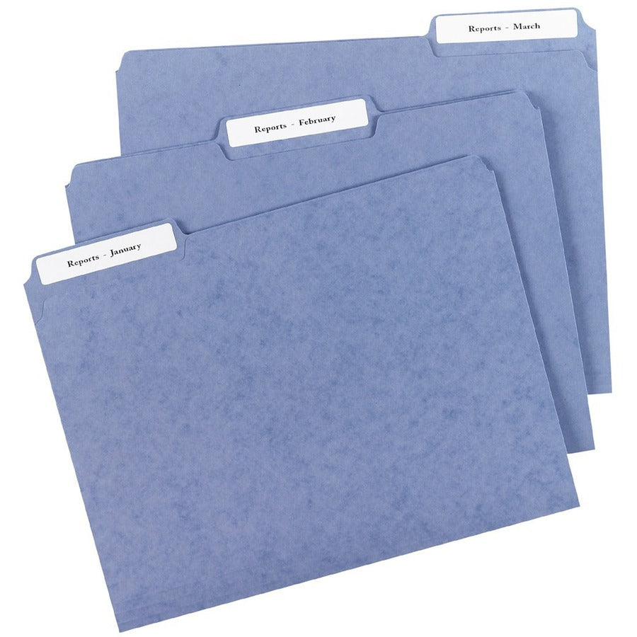 Avery® Filing Labelswith TrueBlock„¢ Technology for Laser and Inkjet Printers, 3-7/16" x 2/3" , White