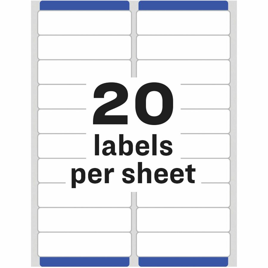 Avery® White Rectangle Labels with Sure Feed„¢ TechnologyEasy Peel®, 1" x 4" , for Laser and Inkjet Printers