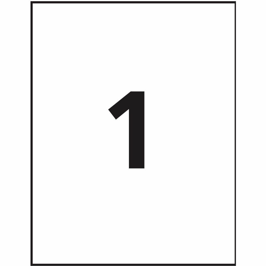 Avery® Durable ID Labelswith TrueBlock„¢ Technology for Laser Printers, 8-1/2" x 11"