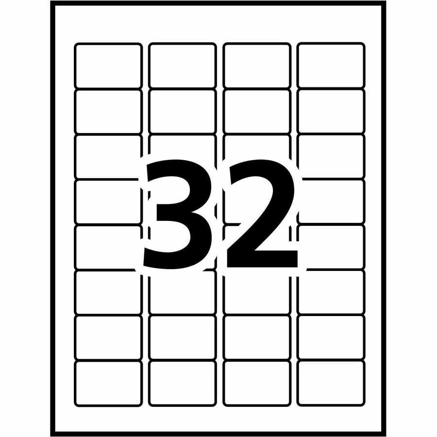 Avery® Durable ID Labelswith TrueBlock„¢ Technology for Laser Printers, 1-3/4" x 1¼"