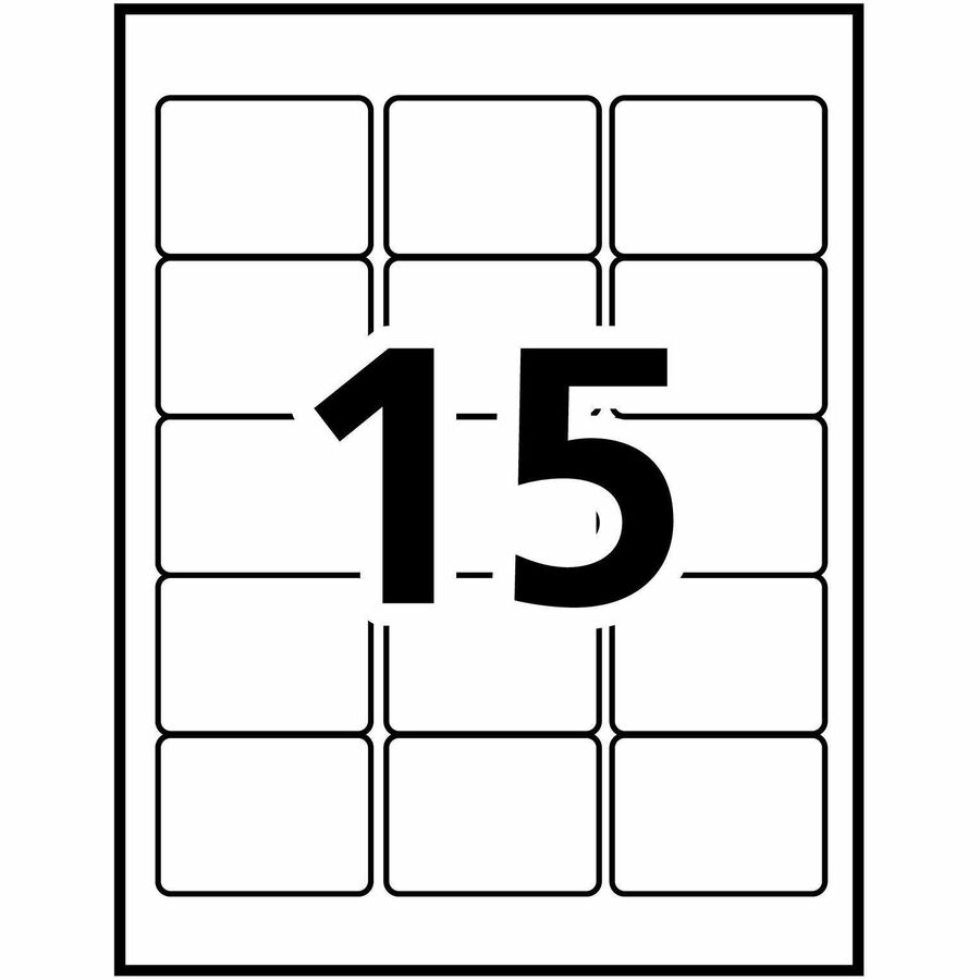 Avery® Durable ID Labelswith TrueBlock„¢ Technology for Laser Printers, 2-5/8" x 2"