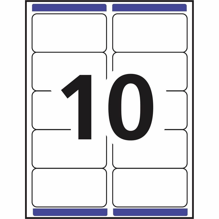 Avery® White Rectangle Labels with Sure Feed„¢ TechnologyTrueBlock®, 2" x 4" , for Laser and Inkjet Printers