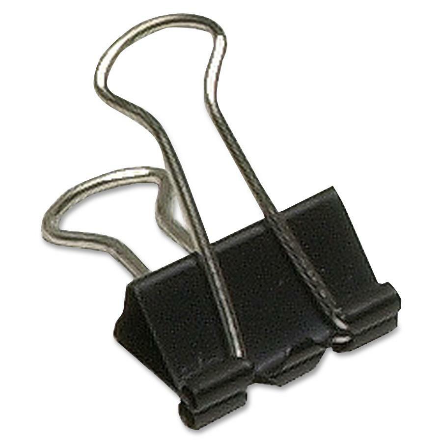 Westcott fold-back binder clips, black, 3/4 inch, pack of 12
