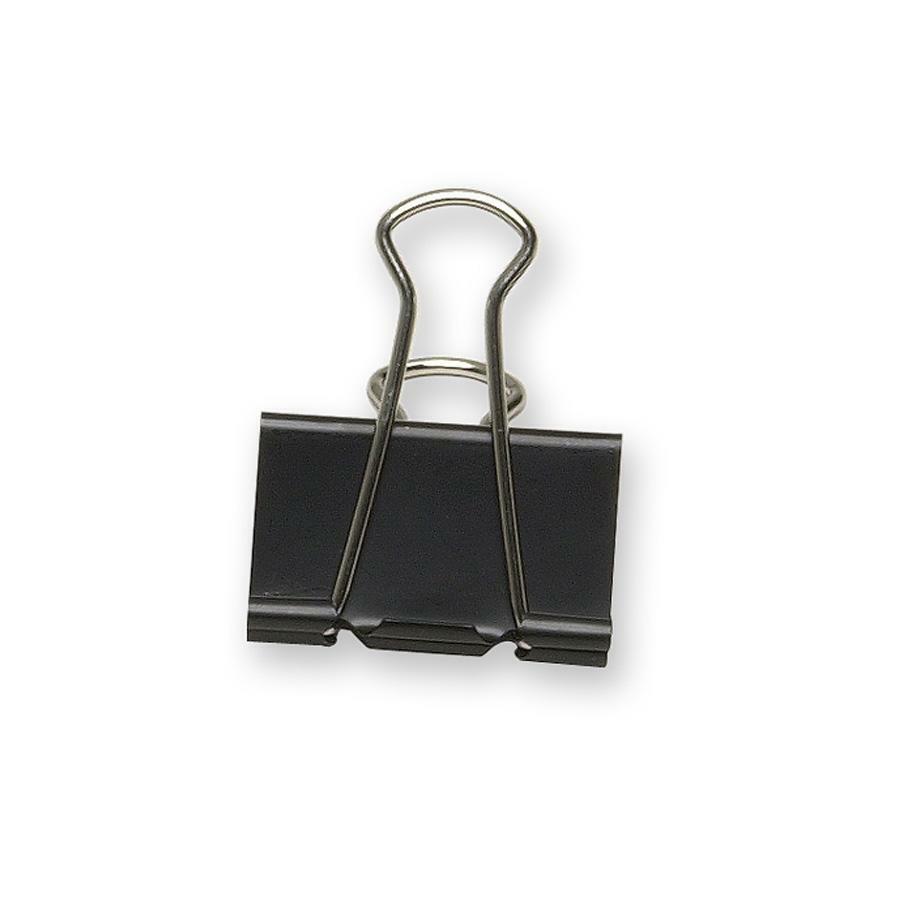 Westcott fold-back binder clips, black, 1 5/8 inch, pack of 12