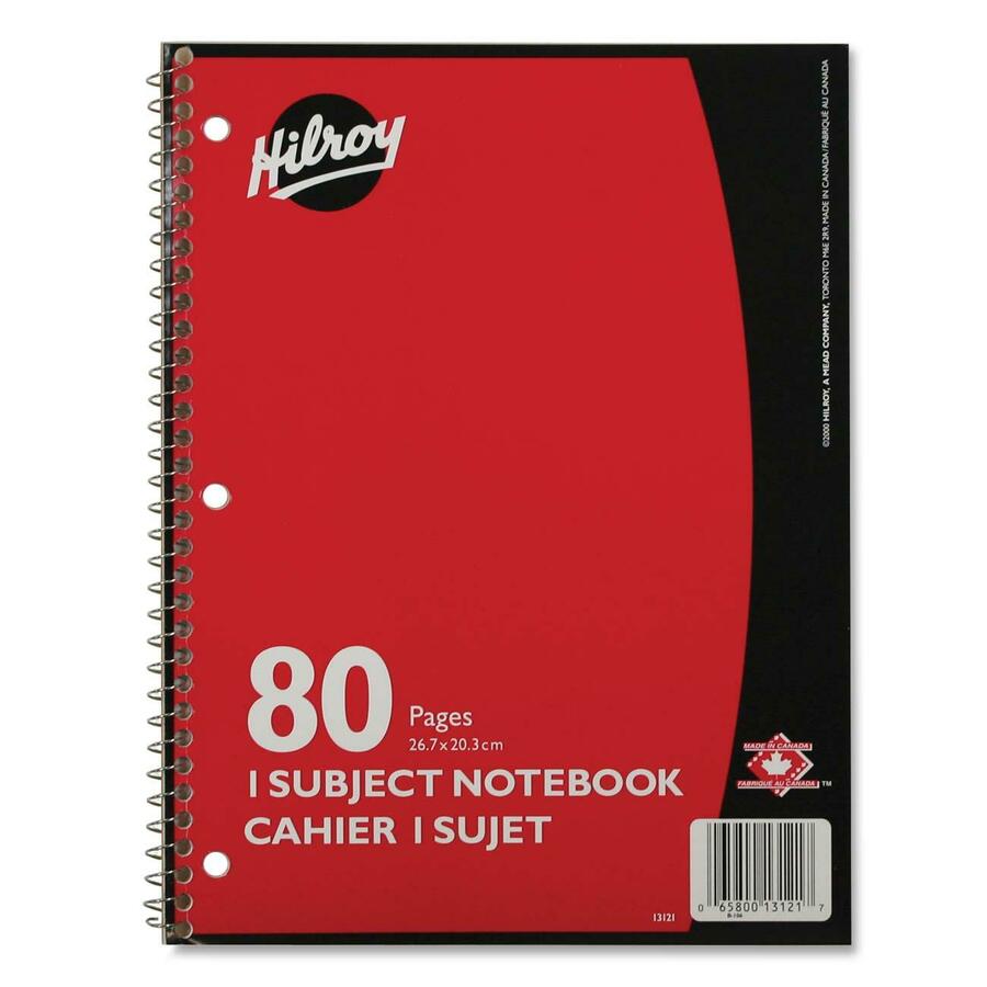 Cahiers à spirale Hilroy 20,3 cm x 26,7 cm – Formats multiples