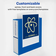 Avery® Durable View Binder 3" , Slant D Rings, Navy