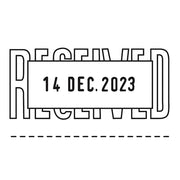 Trodat Manual Received Text Dater