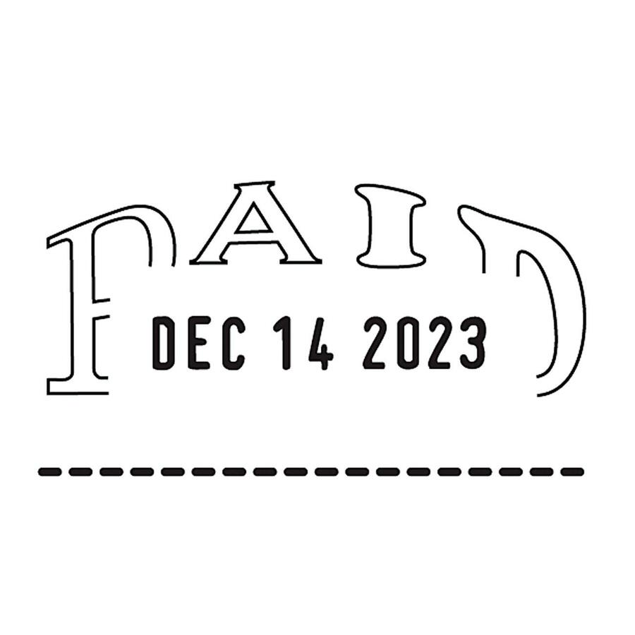 Trodat Manual Paid Text Dater