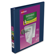 Avery® Durable View Binder 1" , Slant D Rings, Navy