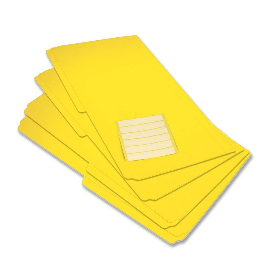 VLB Poly Top-Tab File Folders - Legal, 1/2-Cut, Pack of 12 - Yellow