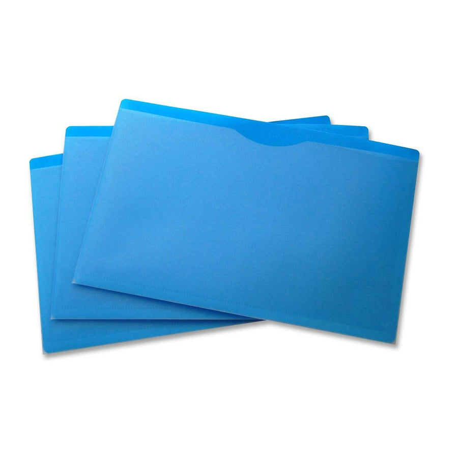 VLB Poly Front Expansion File Jackets - Legal, Pack of 5 - Blue