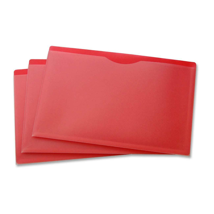 VLB Poly Front Expansion File Jackets - Legal, Pack of 5 - Red