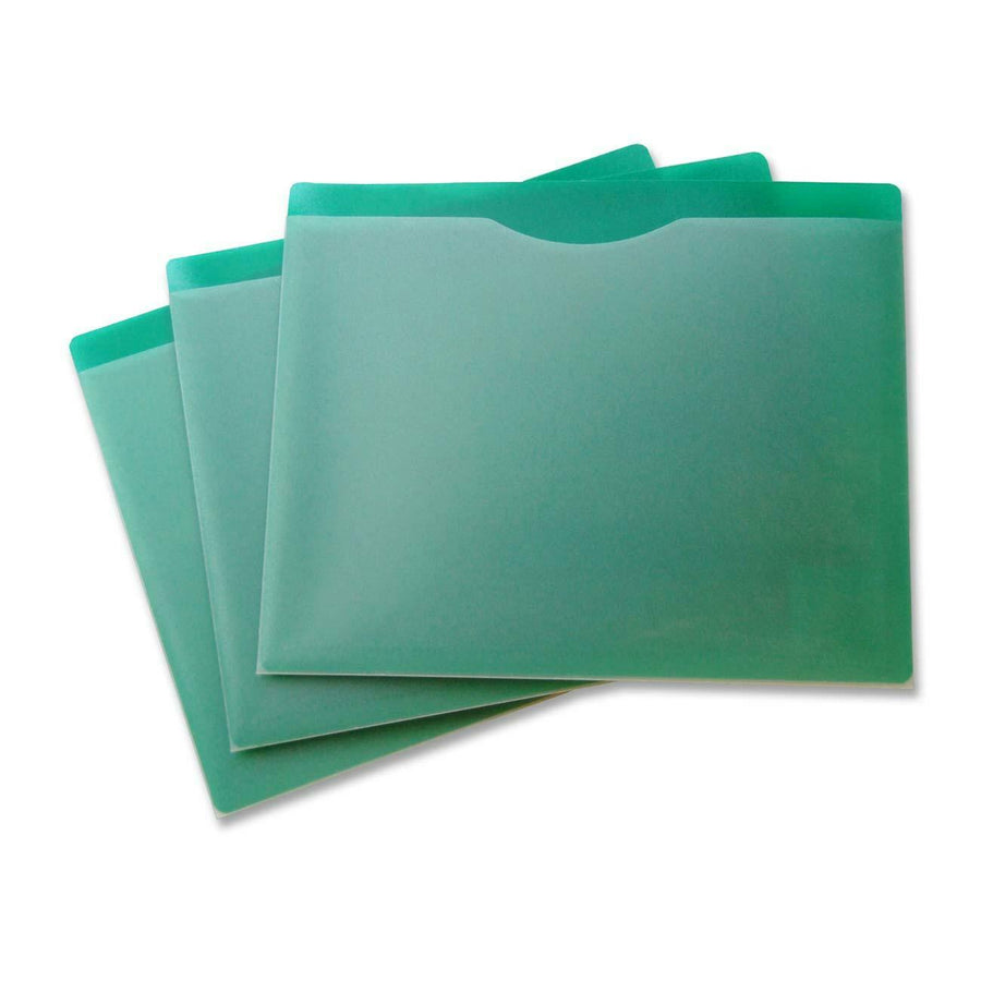VLB Poly Front Expansion File Jackets - Letter, Pack of 5 - Green