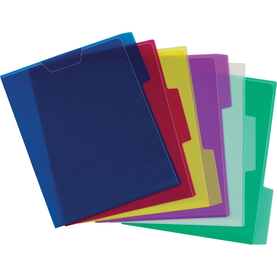 Pendaflex Poly View File Folders - Letter, 1/3 Tab, 6 Pack