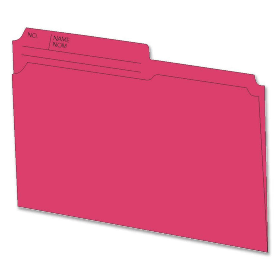 Hilroy Coloured File Folders - Letter, 1/2-Cut Tab, Box of 100 - Red