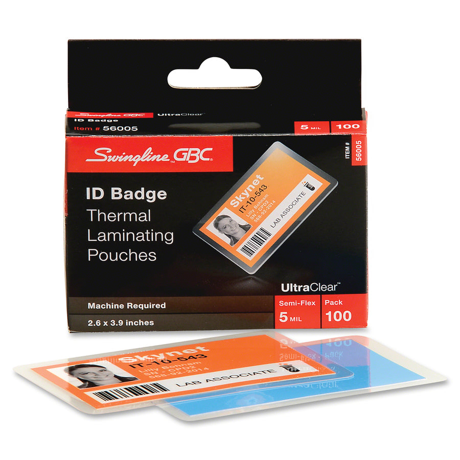 GBC Ultra Clear ID Badge Thermal Laminating Pouches