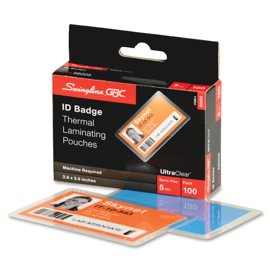 GBC Ultra Clear ID Badge Thermal Laminating Pouches