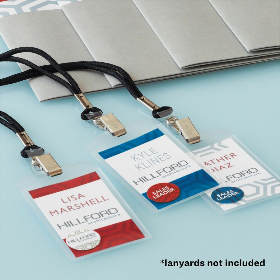 Avery® Vertical Name Badge Holders, 4" x 3"