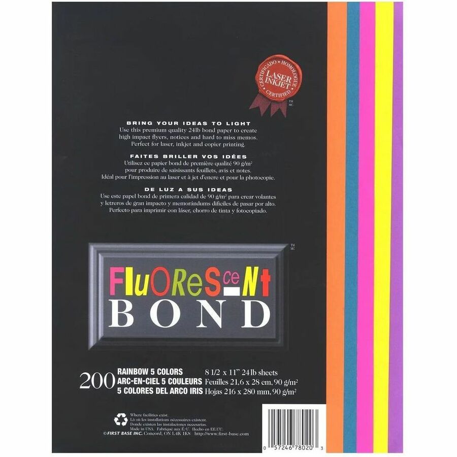 Fluorescent Bond Rainbow II, 5 Colours (