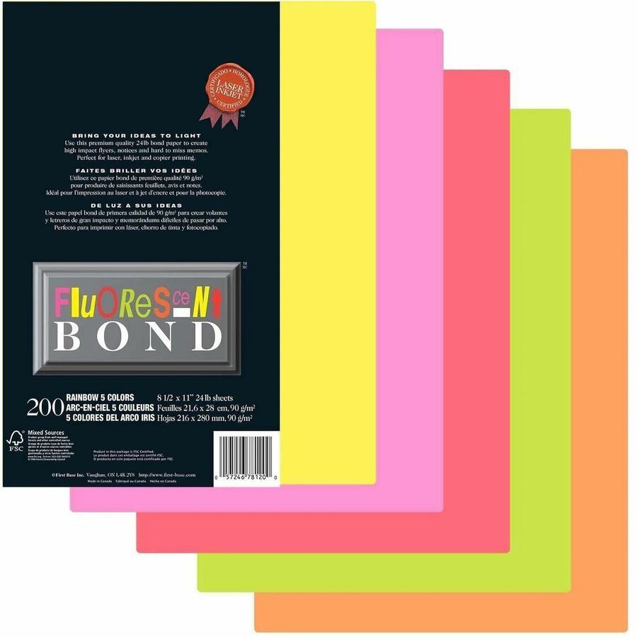 Fluorescent Bond Rainbow I, 5 Colours (2