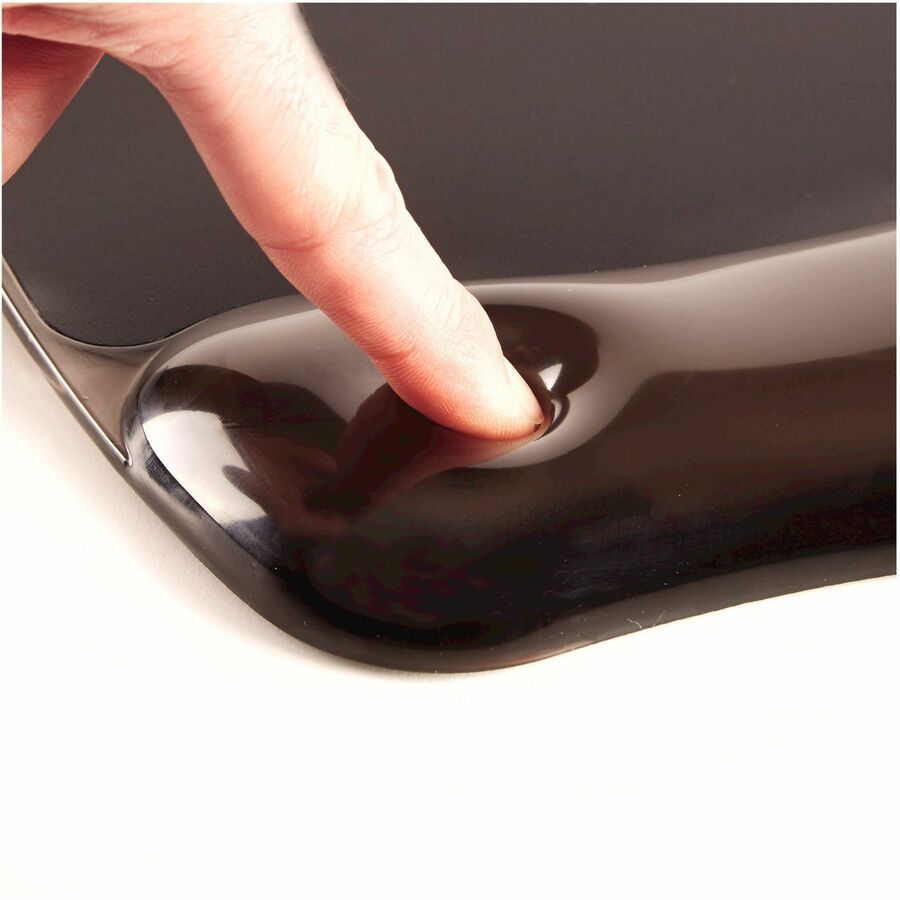 Fellowes Crystals Gel Mouse Pad with Wrist Rest — Black