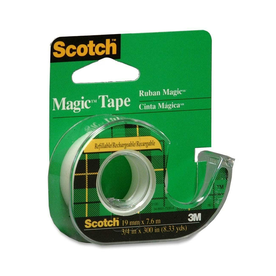 3M Scotch Magic Tape with Dispenser, 3/4 in x 25 ft