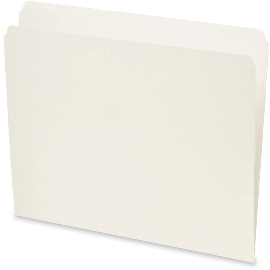 Pendaflex Straight-Cut File Folder - Letter, Ivory, 100/Box