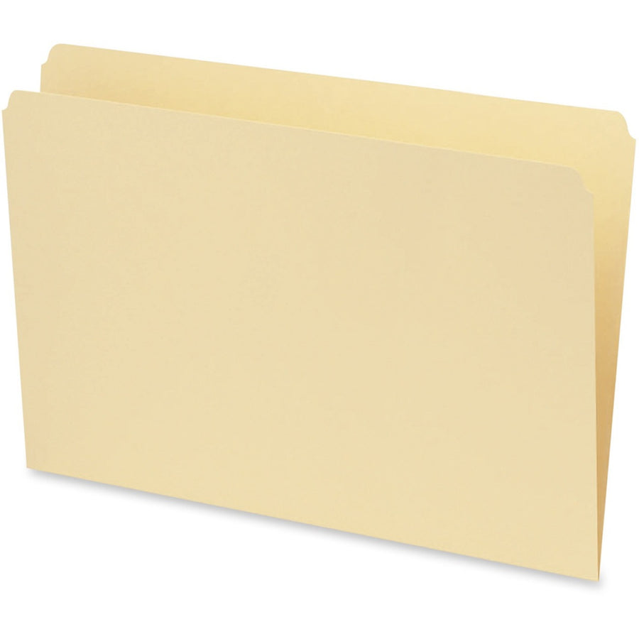 Pendaflex Straight-Cut File Folder - Legal, Manila, 100/Box