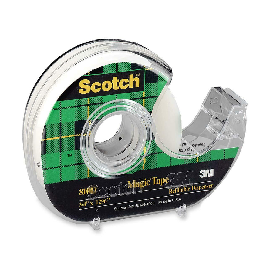 Scotch Magic Tape with Dispenser, 3/4 in x 36 yd (19 mm x 33 m)