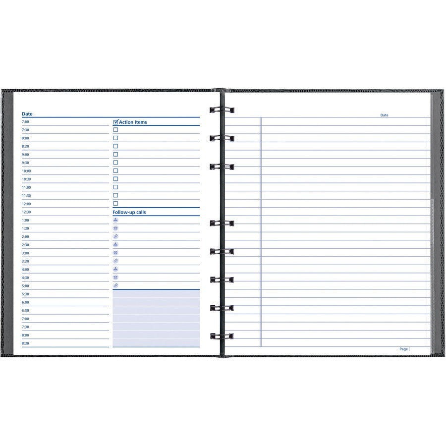 Blueline NotePro And Graphics Notebook, 7 7/16" x 9 1/2" , Black