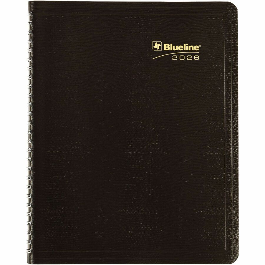 Blueline 2026 Essential 16-Month Monthly Planner - September-December - 9-1/4" x 7-1/4" - Black - Bilingual C120081BT