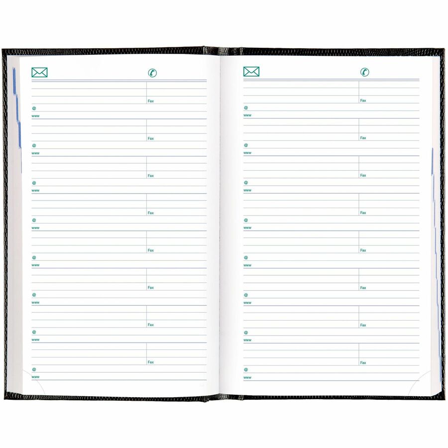 Blueline 2026 Essential 12-Month Daily Planner - January to December - 8" x 5" - Black - English