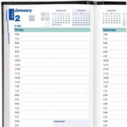 Blueline 2026 Essential 12-Month Daily Planner - January to December - 8" x 5" - Black - English