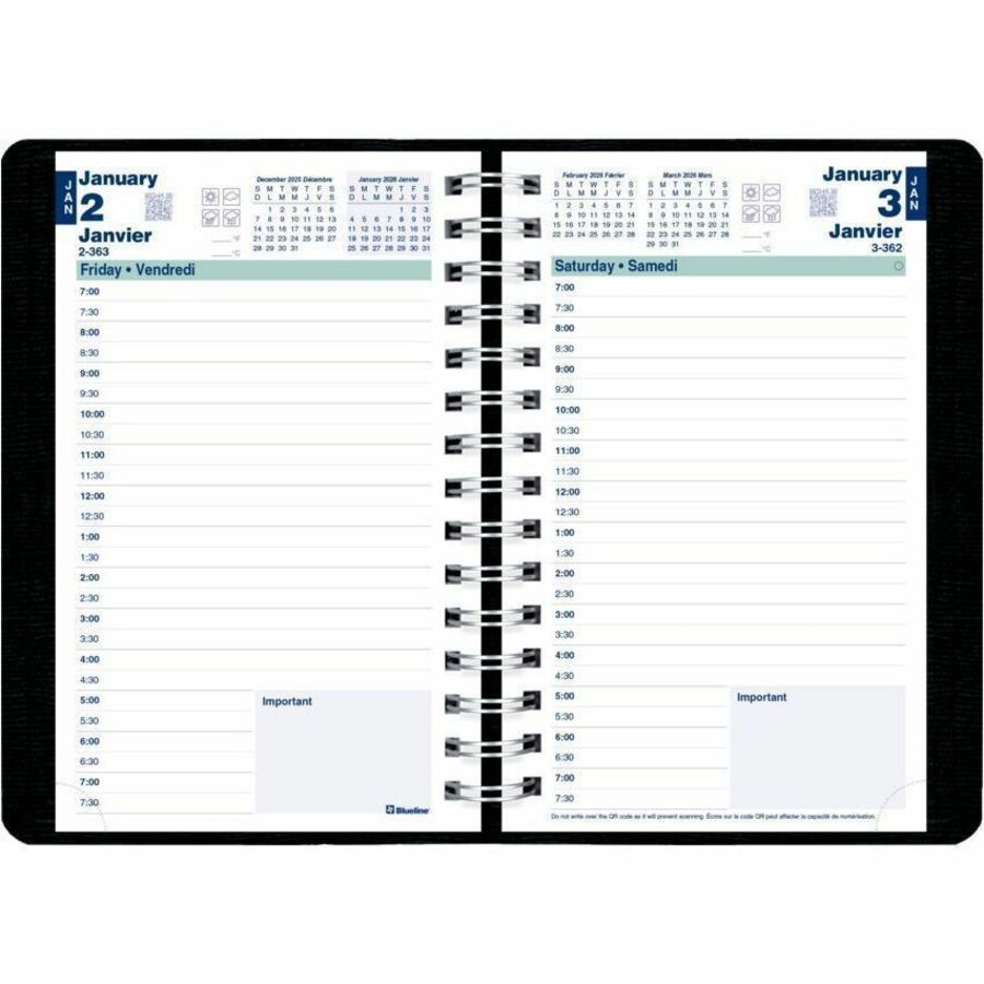 Blueline Essential Diary - Black