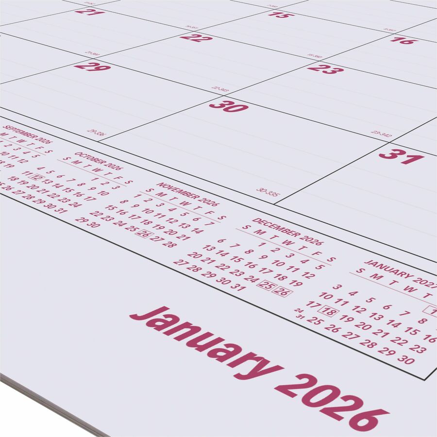 Brownline 2026 Monthly Desk Calendar Refill — 23½" x 18¼", English