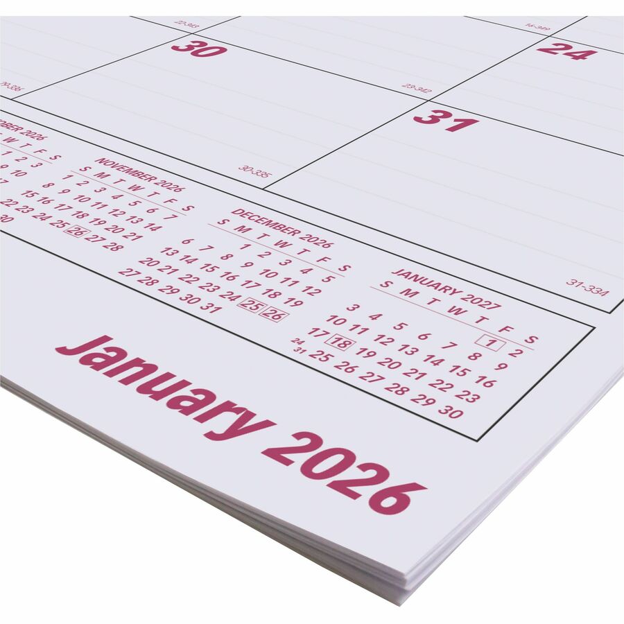 Brownline 2026 Monthly Desk Calendar Refill — 23½" x 18¼", English