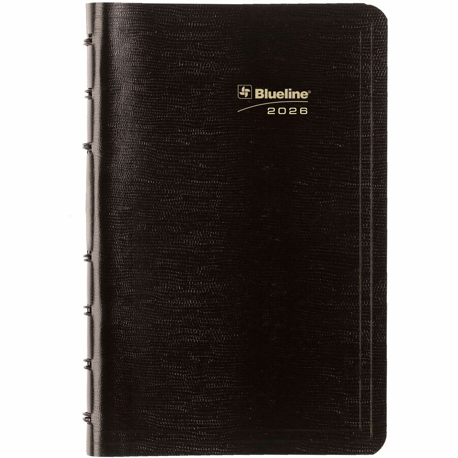 Blueline 2026 Essential Weekly Planner — Bilingual, Black, 8" x 5"