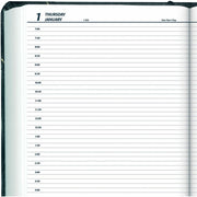 Brownline 2026 Traditional 12-Month Daily Planner - January to December - 13-3/8" x 8" - Marble Green - English
