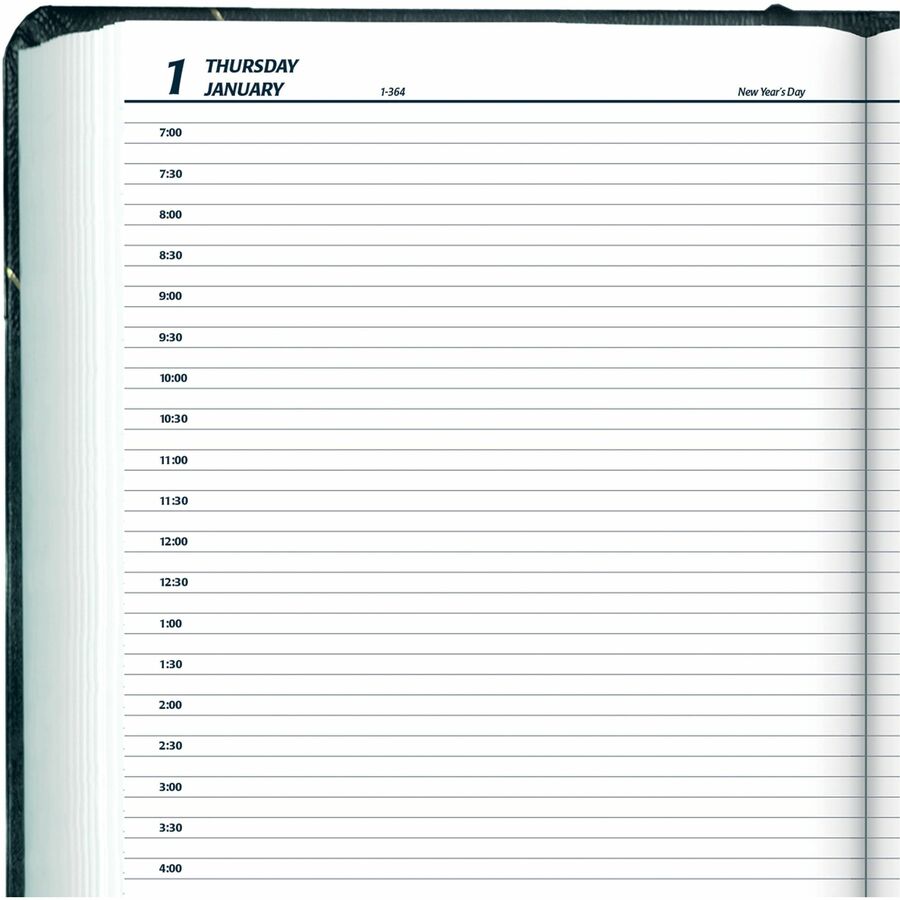 Brownline 2026 Traditional 12-Month Daily Planner - January to December - 13-3/8" x 8" - Marble Green - English