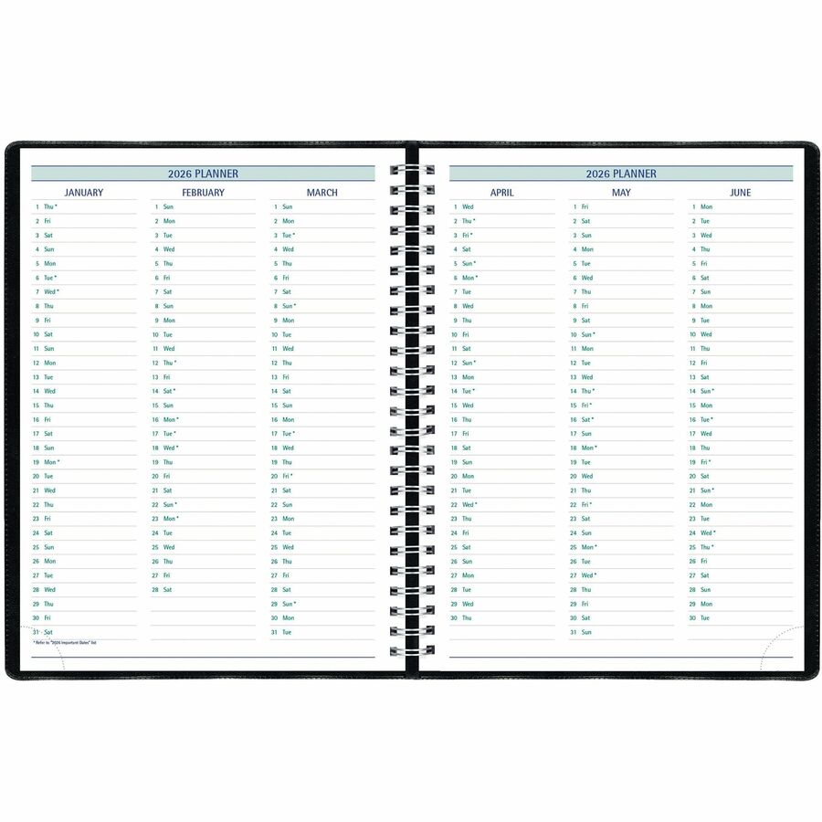 Blueline 2026 Timanager 13-Month Weekly/Monthly Planner - December to December - 10-1/4" x 7-5/8" - Black - English C590081
