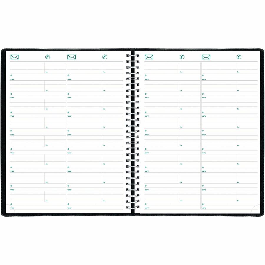 Blueline 2026 Essential 12-Month Weekly Appointment Planner - January to December - 11" x 9" - Black - Bilingual