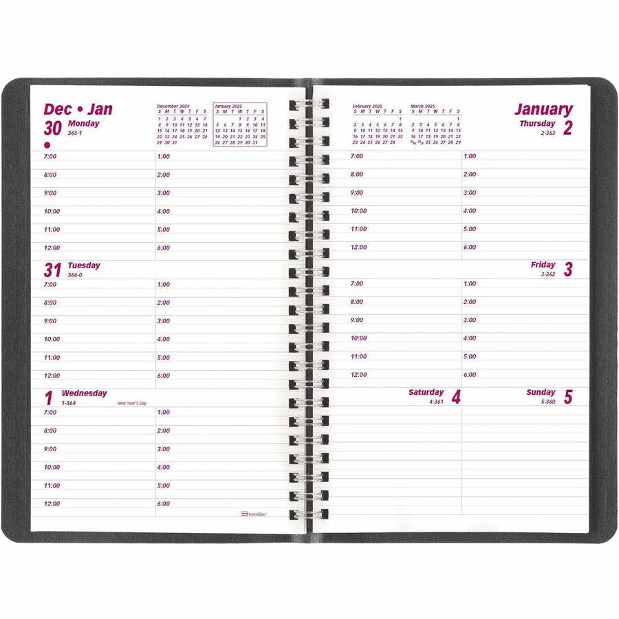 Brownline Essential Appointment Book/Planner CB75BLK
